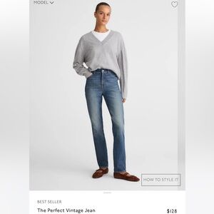 Madewell the perfect vintage straight jean 27T